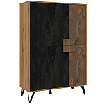 Шкаф двухдверный с 2-мя отделами с полками Stone Effect варинант исполнения - 2 | Loft Concept в Санкт-петербурге