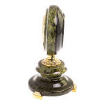 Часы настольные бронзовые из натуральных камней Мрамор и Змеевик Stone Clock варинант исполнения - 15 | Loft Concept в Санкт-петербурге