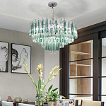 Дизайнерская люстра AQUA Blue Lagoon бирюзовое стекло несколько ярусов варинант исполнения - 5 | Loft Concept в Санкт-петербурге