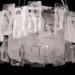 Люстра круглая с подвесными прямоугольными пластинами из стекла Glacier Panels варинант исполнения - 7 | Loft Concept в Санкт-петербурге