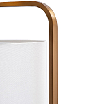 Торшер с белым тканевым абажуром на мраморном основании Cconcise варинант исполнения - 1 | Loft Concept в Санкт-петербурге