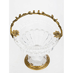 Чаша из прозрачного стекла на ножке с бронзовой ручкой в виде ветки Eden Garden варинант исполнения - 3 | Loft Concept в Санкт-петербурге