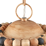 Подвесной светильник в форме купола из деревянных бусин Wooden Beads варинант исполнения - 3 | Loft Concept в Санкт-петербурге