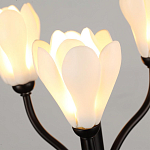 Настольная лампа с ветвями и белыми фарфоровыми цветами Floralis варинант исполнения - 5 | Loft Concept в Санкт-петербурге