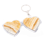 Зеркало брелок складное двухстороннее в форме сердца из натурального камня Оникс Stone Mirrors варинант исполнения - 2 | Loft Concept в Санкт-петербурге