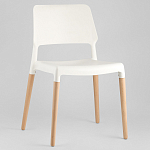 Пластиковый стул на ножках из массива бука Ferret White 4 шт варинант исполнения - 2 | Loft Concept в Санкт-петербурге