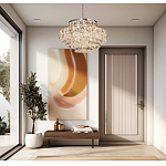 Люстра хрустальная в неоклассическом стиле на серебристом каркасе Majesty варинант исполнения - 3 | Loft Concept в Санкт-петербурге