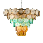 Люстра конусовидная с каскадом из разноцветных круглых подвесов Key Lustar варинант исполнения - 3 | Loft Concept в Санкт-петербурге