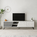 ТВ-тумба с 3-мя дверцами и полками Grey Albe TV Stand варинант исполнения - 4 | Loft Concept в Санкт-петербурге