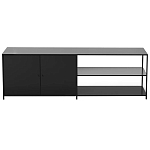 ТВ-тумба из металла с 2-мя дверцами и полками Damian Metal TV Stand варинант исполнения - 1 | Loft Concept в Санкт-петербурге