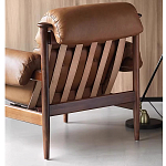 Кресло с деревянным каркасом и обивкой из натуральной кожи Medieval Furniture варинант исполнения - 2 | Loft Concept в Санкт-петербурге