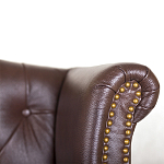 Диван из натуральной кожи на 4-х деревянных ножках из массива бука Thomas Seating brown варинант исполнения - 6 | Loft Concept в Санкт-петербурге