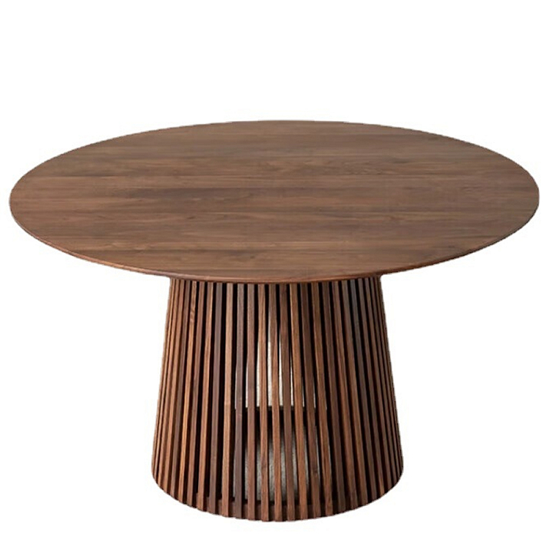 Стол обеденный круглый Walnut Dining Table Орех Стол обеденный круглый Walnut Dining Table Орех в Санкт-петербурге | Loft Concept