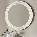 Зеркало в круглой фактурной раме Mirror Modern Texture белое варинант исполнения - 3 | Loft Concept в Санкт-петербурге