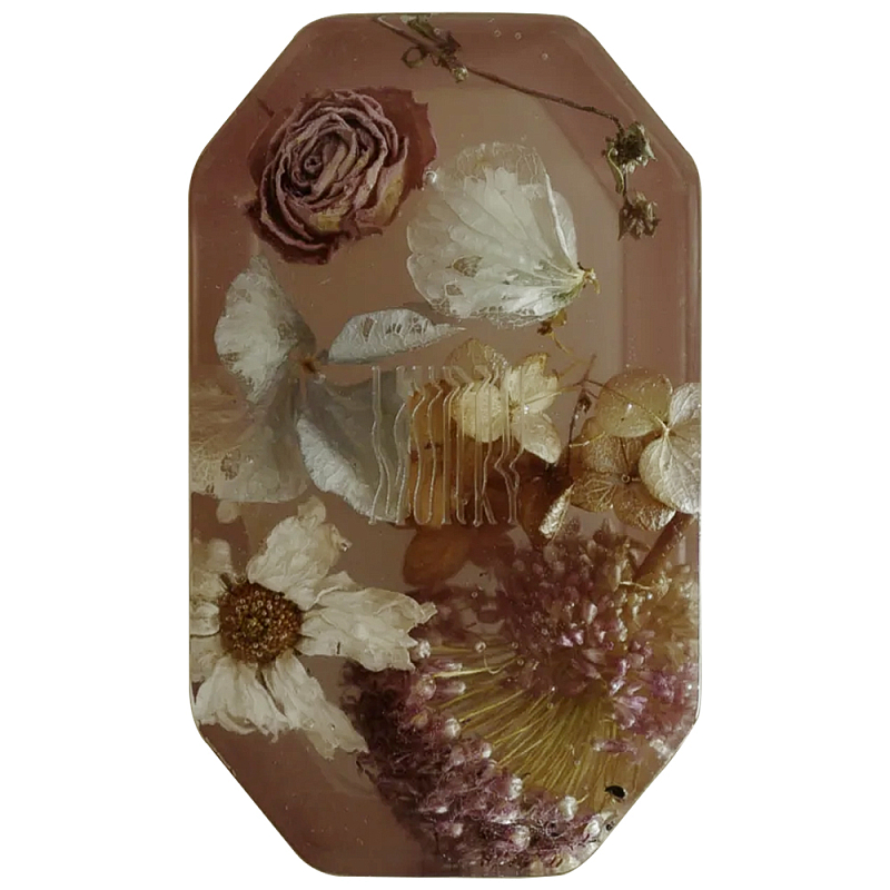 Шкатулка из эпоксидной смолы с цветами розовая Epoxy Resin Flowers Box Pink Розовый в Санкт-петербурге | Loft Concept 