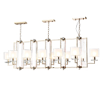 Люстра прямоугольной формы с 12-ю цилиндрическими плафонами из стекла Laurent варинант исполнения - 2 | Loft Concept в Санкт-петербурге