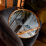 Зеркало настенное в раме золотого цвета с декором птица на ветке Mirror Portal варинант исполнения - 4 | Loft Concept в Санкт-петербурге