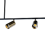 Люстра линейная с 5-ю цилиндрическими плафонами цвета латунь TRIBES CHANDELIER варинант исполнения - 4 | Loft Concept в Санкт-петербурге