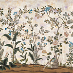 Обои ручная роспись Siam White Metal варинант исполнения - 2 | Loft Concept в Санкт-петербурге