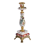 Подсвечник с цветочной росписью из фарфора с бронзовыми элементами Eden Garden варинант исполнения - 3 | Loft Concept в Санкт-петербурге