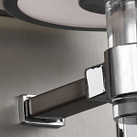 Бра цвета хром с белым цилиндрическим стеклянным плафоном Feiss варинант исполнения - 3 | Loft Concept в Санкт-петербурге