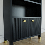 Книжный Стеллаж Elsa Dreams Black с задней стенкой варинант исполнения - 2 | Loft Concept в Санкт-петербурге