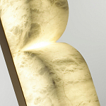 Бра с изогнутым плафоном из белого алебастра на прямоугольном основании Cryptocrystalline Stone варинант исполнения - 5 | Loft Concept в Санкт-петербурге