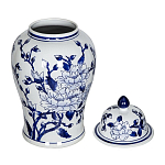 Ваза с крышкой и синим цветочным узором Blue & White Ornament  варинант исполнения - 2 | Loft Concept в Санкт-петербурге