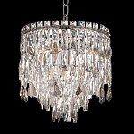 Люстра круглая с хрустальными подвесками на серебряном каркасе Roul Crystal Light варинант исполнения - 9 | Loft Concept в Санкт-петербурге