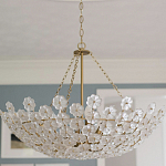 Люстра декорированная цветами из стекла Lightness of Flowers варинант исполнения - 4 | Loft Concept в Санкт-петербурге