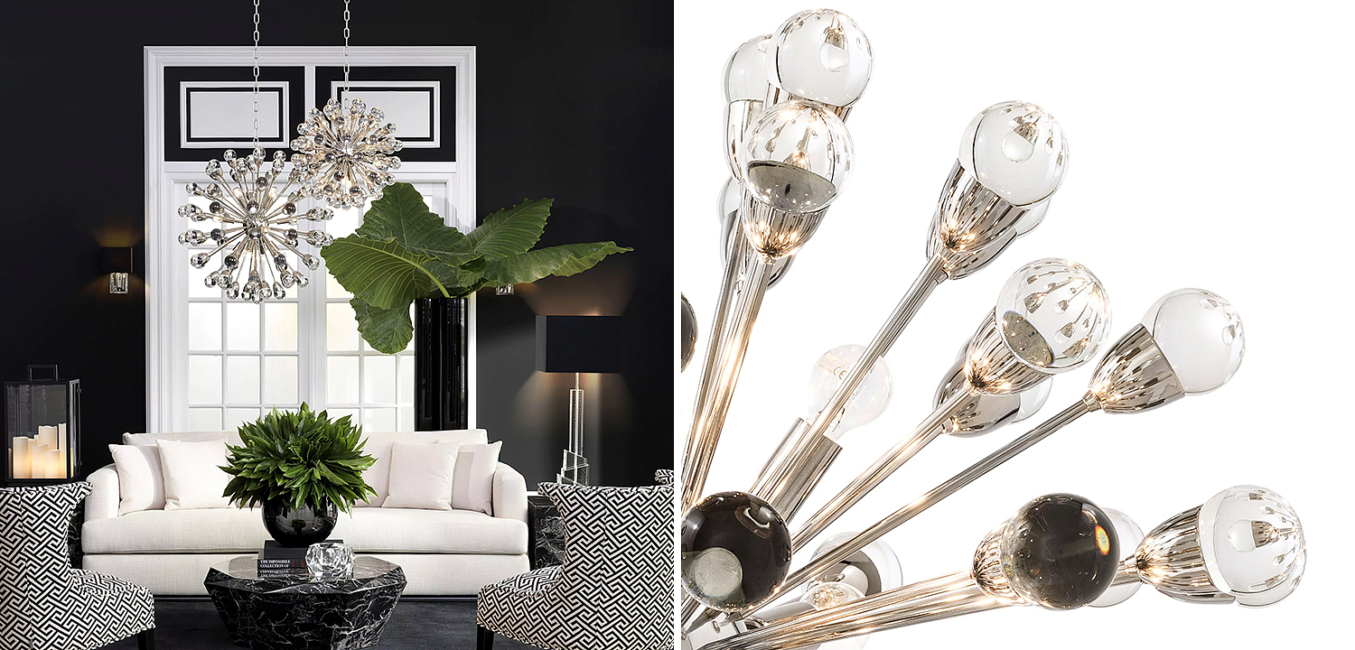 Люстра Eichholtz Chandelier Anto L Nickel - Loft-Concept в Санкт-петербурге