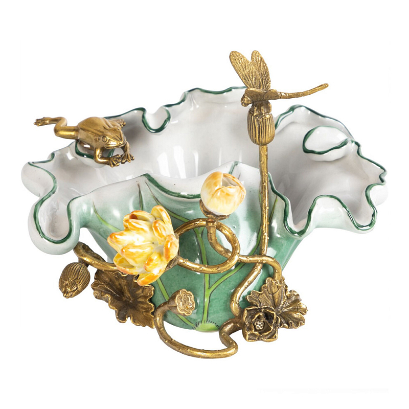 Чаша фигурная с обитателями леса и цветами Eden Garden Мульти Бронза в Санкт-петербурге | Loft Concept 