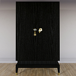 Платяной шкаф Elsa Dreams Black с 2-мя фасадами варинант исполнения - 4 | Loft Concept в Санкт-петербурге