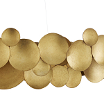 Люстра круглая из многослойных золотых дисков Metal Disc Chandelier варинант исполнения - 1 | Loft Concept в Санкт-петербурге