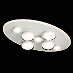 Потолочный светильник овальной формы белого цвета с 7-ю лампами Lunar Pebbles варинант исполнения - 2 | Loft Concept в Санкт-петербурге