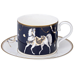 Чайный набор из фарфора с изображением лошадей на 6 персон 12 предметов Porcelain Horse Set варинант исполнения - 1 | Loft Concept в Санкт-петербурге