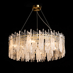Люстра круглая с прозрачными стержнями разной длины Textured Glass Chandelier варинант исполнения - 3 | Loft Concept в Санкт-петербурге