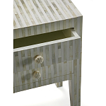 Тумбочка прикроватная White Pearl BEDSIDE CABINET 2 DRAWER варинант исполнения - 2 | Loft Concept в Санкт-петербурге