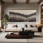 Пейзаж из нитей Макраме Wall decor Black and White Landscape варинант исполнения - 1 | Loft Concept в Санкт-петербурге