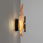 Бра с волнообразным стеклянным плафоном и вставкой из мрамора Liquid Stone варинант исполнения - 7 | Loft Concept в Санкт-петербурге