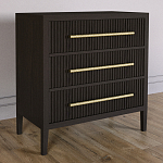 Комод Primo с 3 выдвижными ящиками Темный орех варинант исполнения - 4 | Loft Concept в Санкт-петербурге