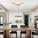 Люстра золотого цвета в форме галочки с каскадом длинных прозрачных трубок Eurofase варинант исполнения - 10 | Loft Concept в Санкт-петербурге