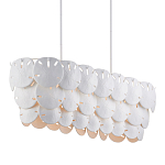 Люстра овальной формы с белыми подвесными элементами White Natural Lines варинант исполнения - 1 | Loft Concept в Санкт-петербурге