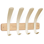 Вешалка настенная с 4-мя бежевыми крючками из пластика Curves Hangers варинант исполнения - 1 | Loft Concept в Санкт-петербурге