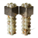 Настольная лампа с основанием из 24 выточенных сферических камней Through Stone варинант исполнения - 1 | Loft Concept в Санкт-петербурге