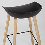 Барный стул на ножках из натурального дерева Boras Black варинант исполнения - 6 | Loft Concept в Санкт-петербурге