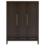 Большой Шкаф Primo Темный орех с 3 дверьми и 3 выдвижными ящиками варинант исполнения - 10 | Loft Concept в Санкт-петербурге