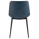 Стул с обивкой из экокожи темно-синего цвета RHOMBUSES UPHOLSTERY варинант исполнения - 3 | Loft Concept в Санкт-петербурге