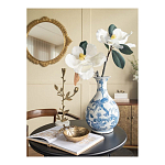 Ваза с мотивами цветущего сада с попугаями Blue Vase Inspired by Nature варинант исполнения - 5 | Loft Concept в Санкт-петербурге