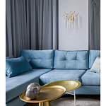 Бра золотого цвета с разветвленными ветвями и длинными прозрачными подвесками в форме стеклянных сосулек Droplet Chandelier варинант исполнения - 7 | Loft Concept в Санкт-петербурге